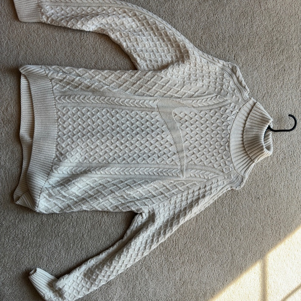 Nike Men's Cream Turtleneck Sweater